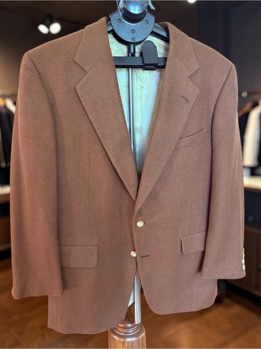 Vintage Bullock & Jones 100% Cashmere Blazer Tobacco BrownQuiet Luxury Old Money